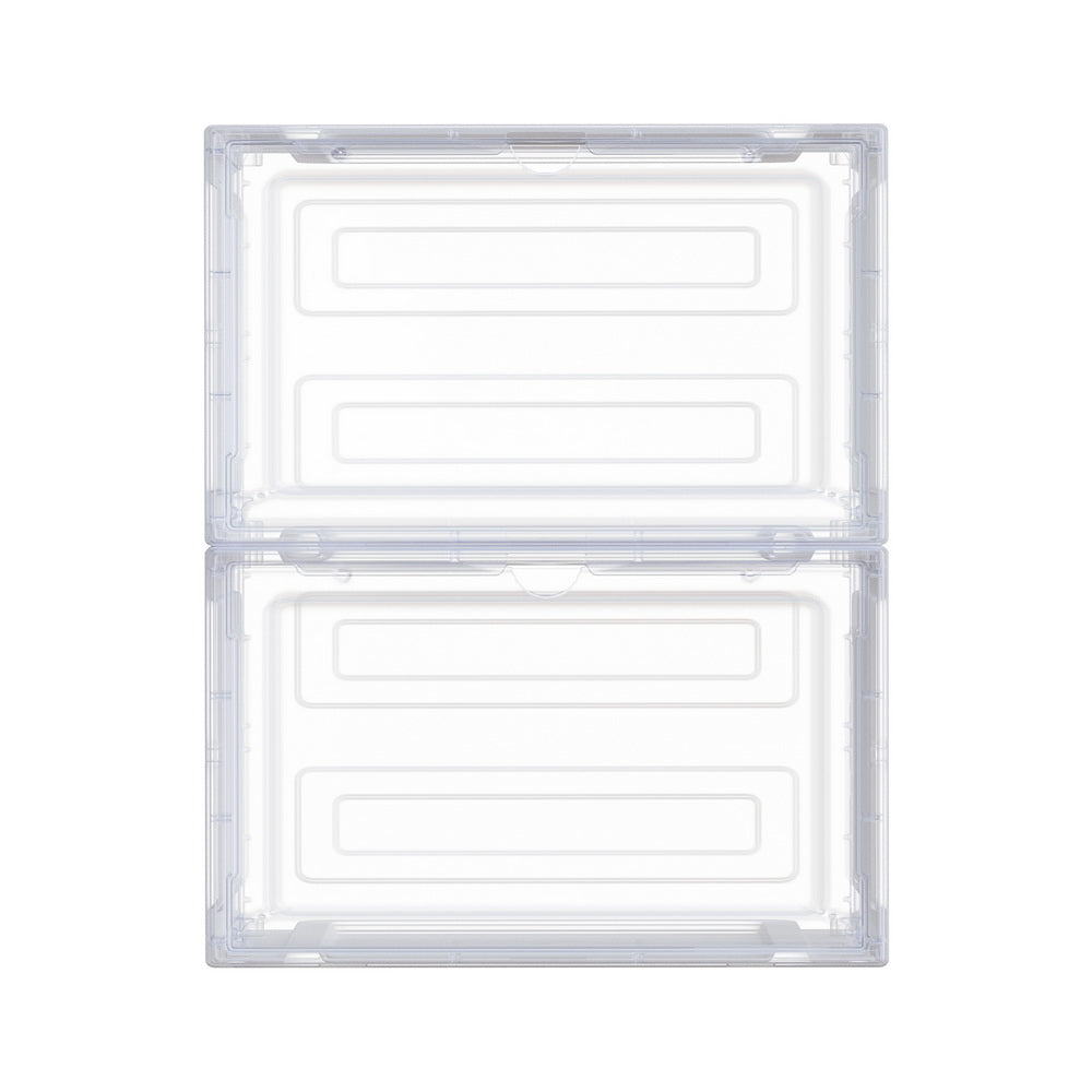 Artiss Shoe Box Rack DIY Set of 2 Stackable Magnetic Door