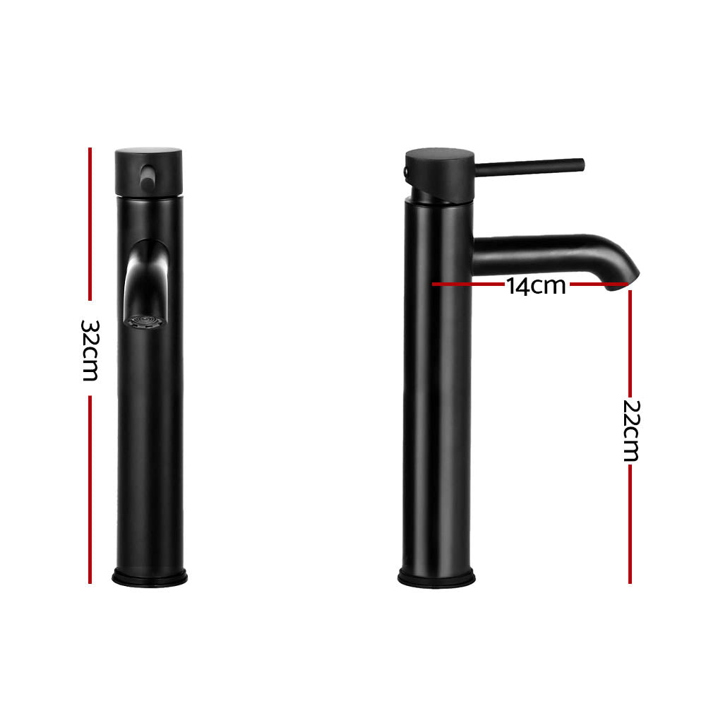 Cefito Black Tall Round Basin Tap