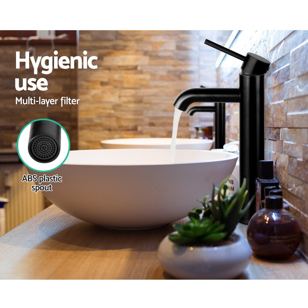Cefito Black Tall Round Basin Tap