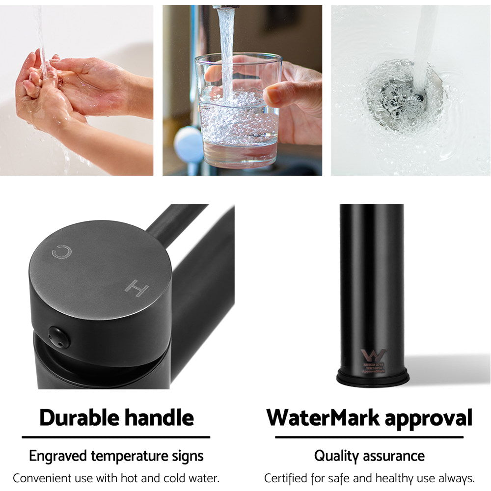 Cefito Black Tall Round Basin Tap