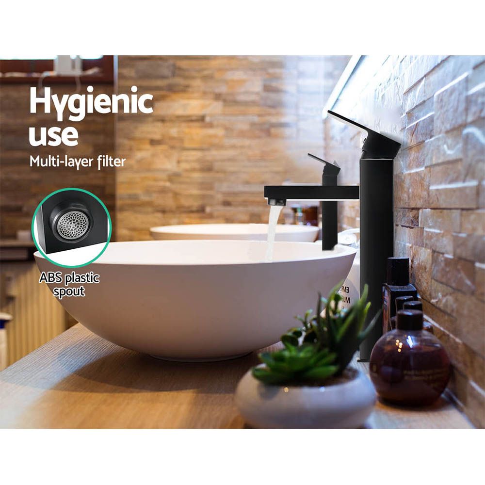 Cefito Black Tall Square Basin Tap