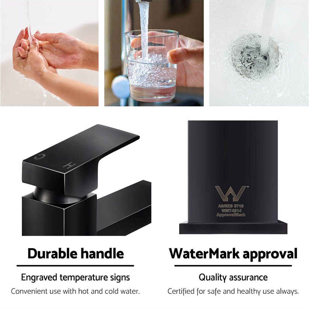 Cefito Black Tall Square Basin Tap