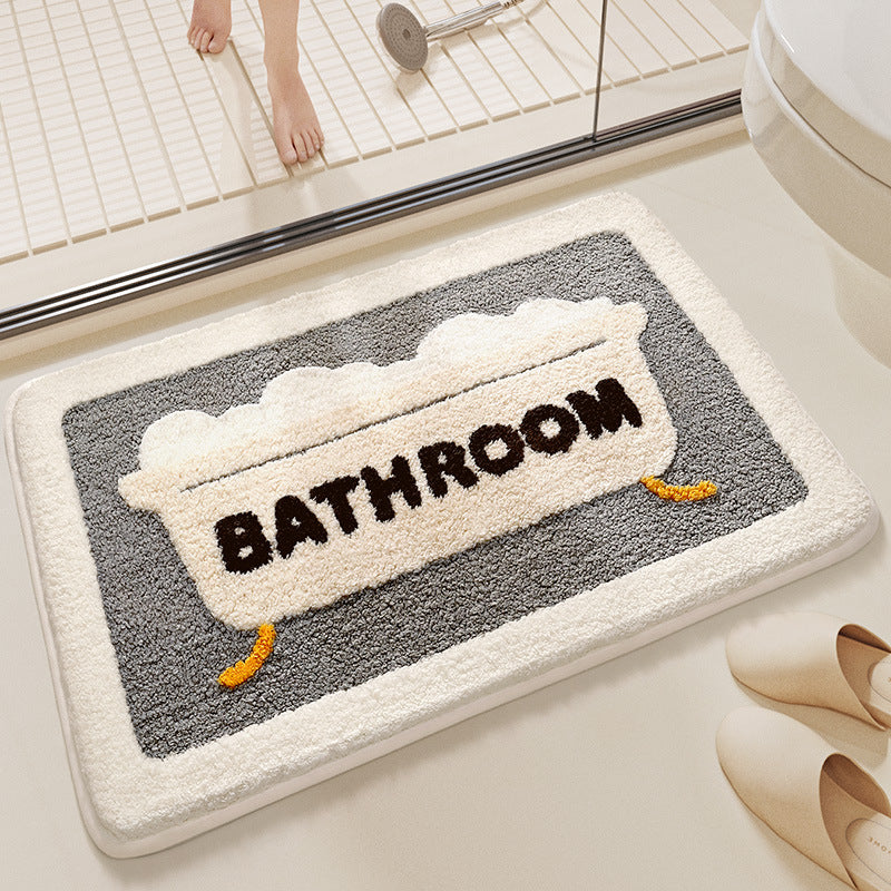 Bathroom Bath Mat - Super Absorbent, Non-Slip Bathroom Floor Mat - 40x60cm